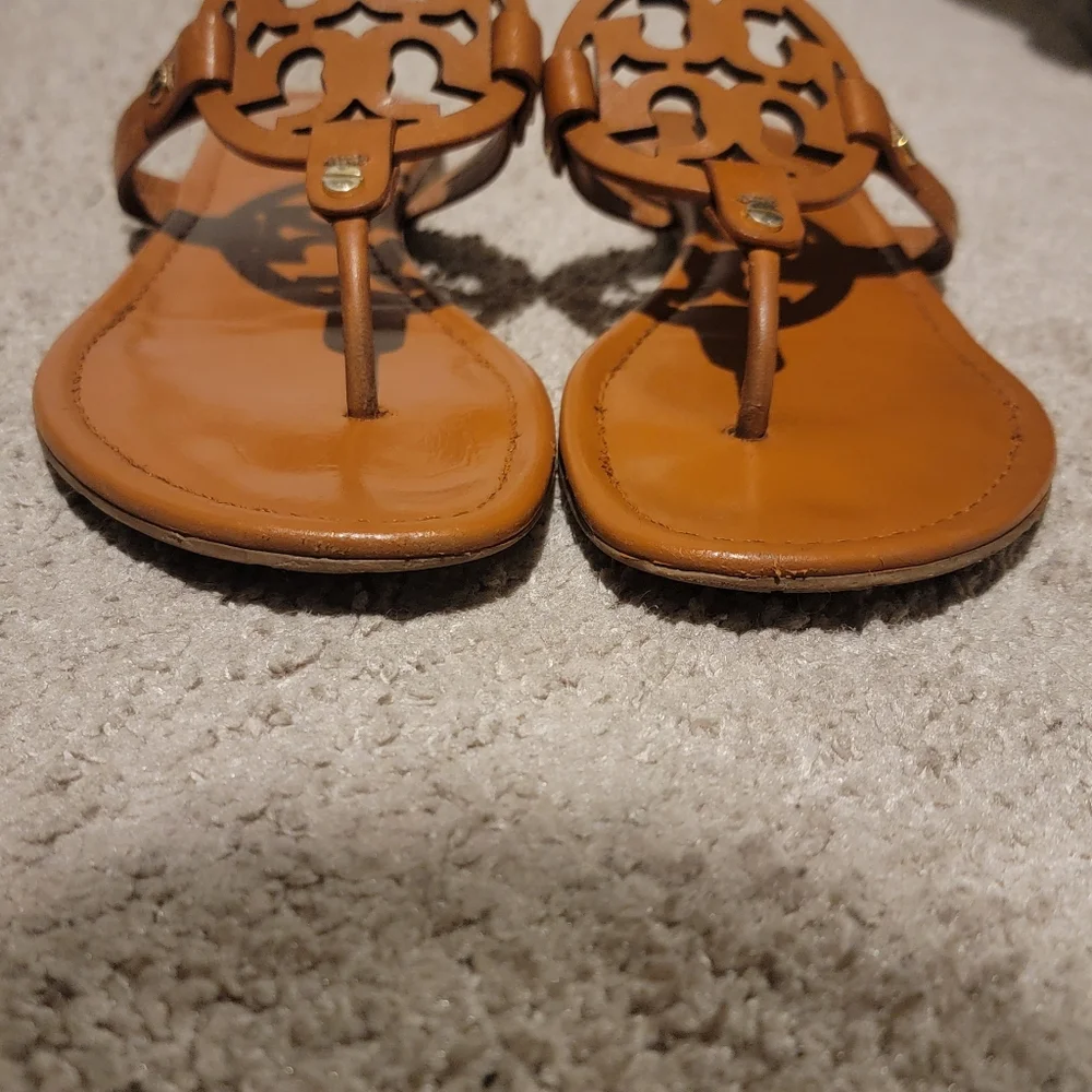 Tory Burch Miller Sandals Vintage Vachetta Size 10.5
